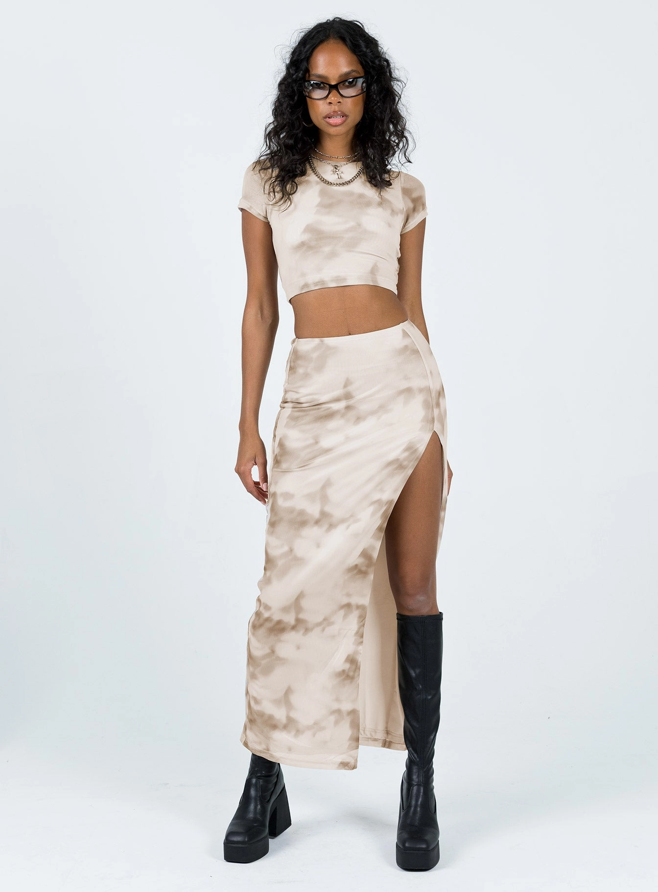 Rosie Mesh Set Beige Multi Street Vibe