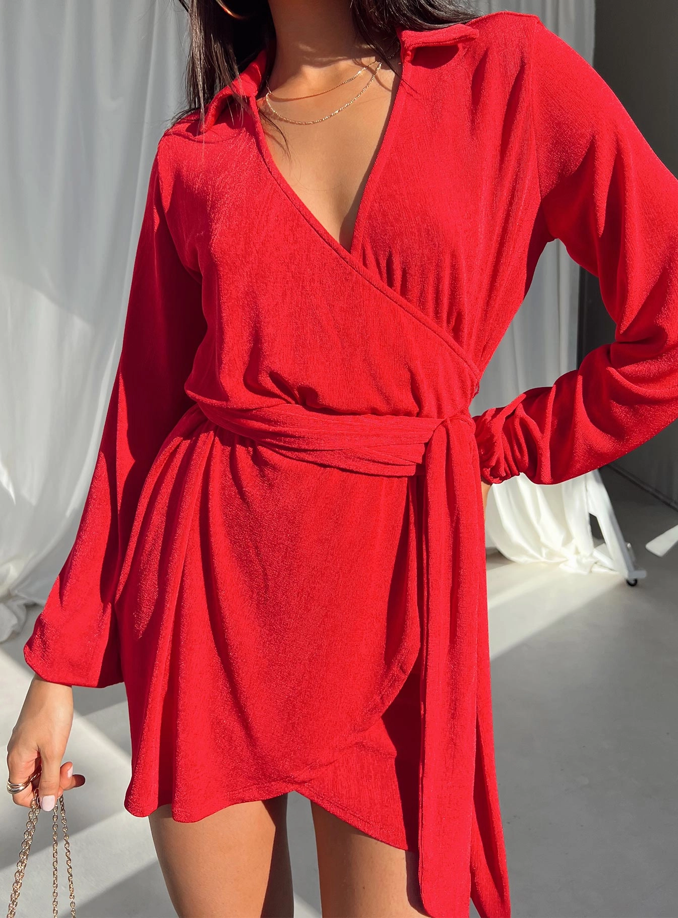Party Time Mini Dress Red Semi Formal Sheer Panel