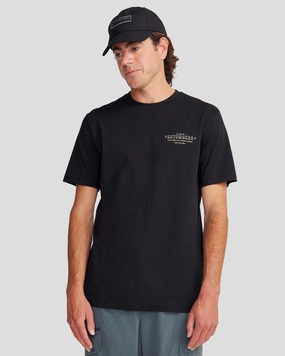 Performance Fit Durable Wear Men's Exploration Organic Cotton T-shirt - Black Stingray
