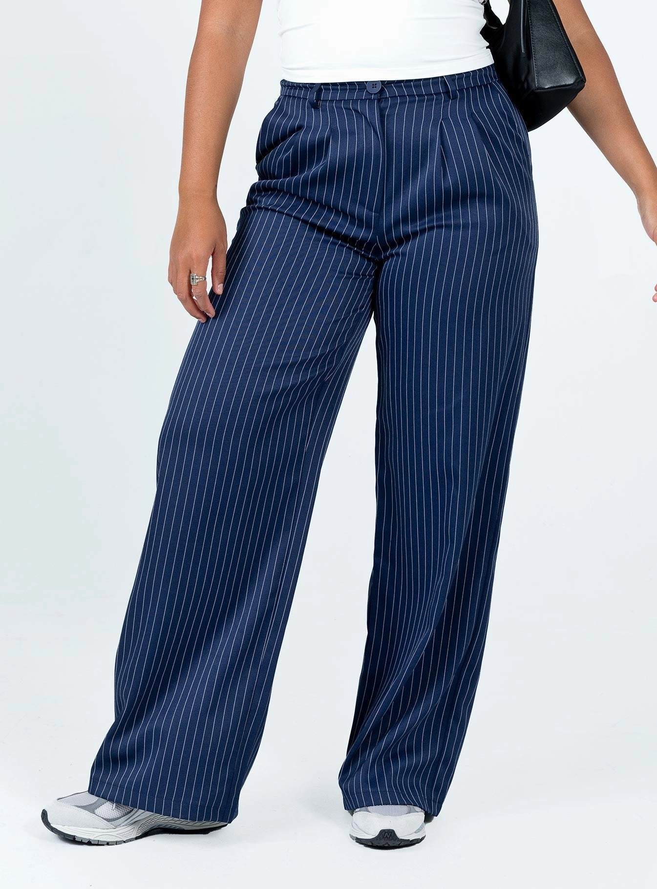 Secure Waistband Archer Pants Pinstripe Navy