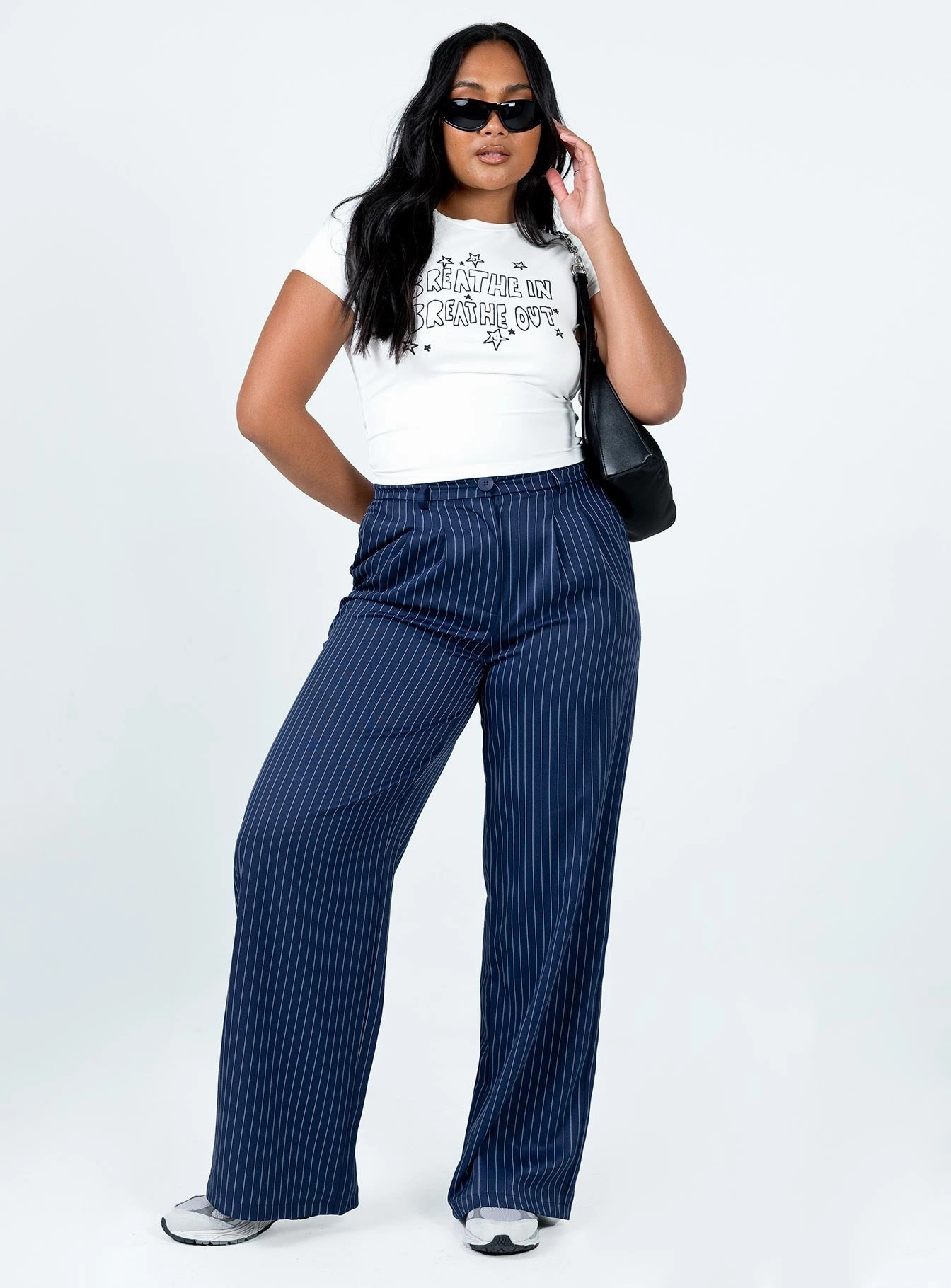 Archer Pants Pinstripe Navy Comfy Essentials Wear Cozy Design