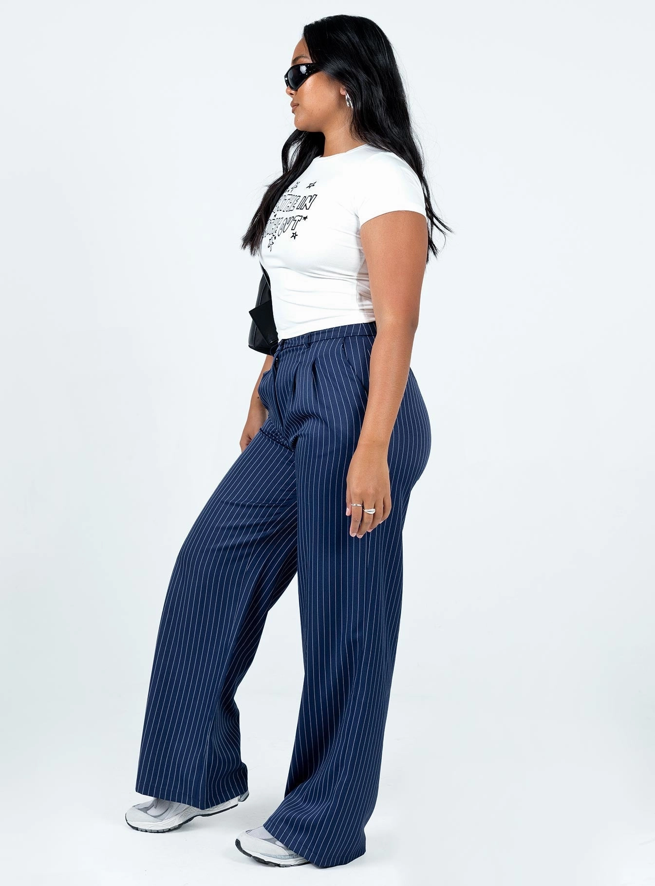Archer Pants Pinstripe Navy Quick Access Zippers