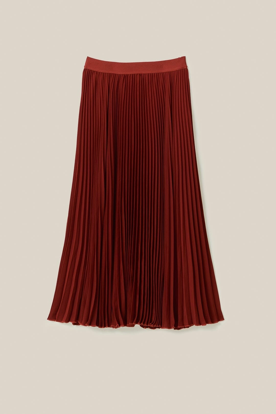 Brown Pleated Maxi Skirt Fashion Week Ready