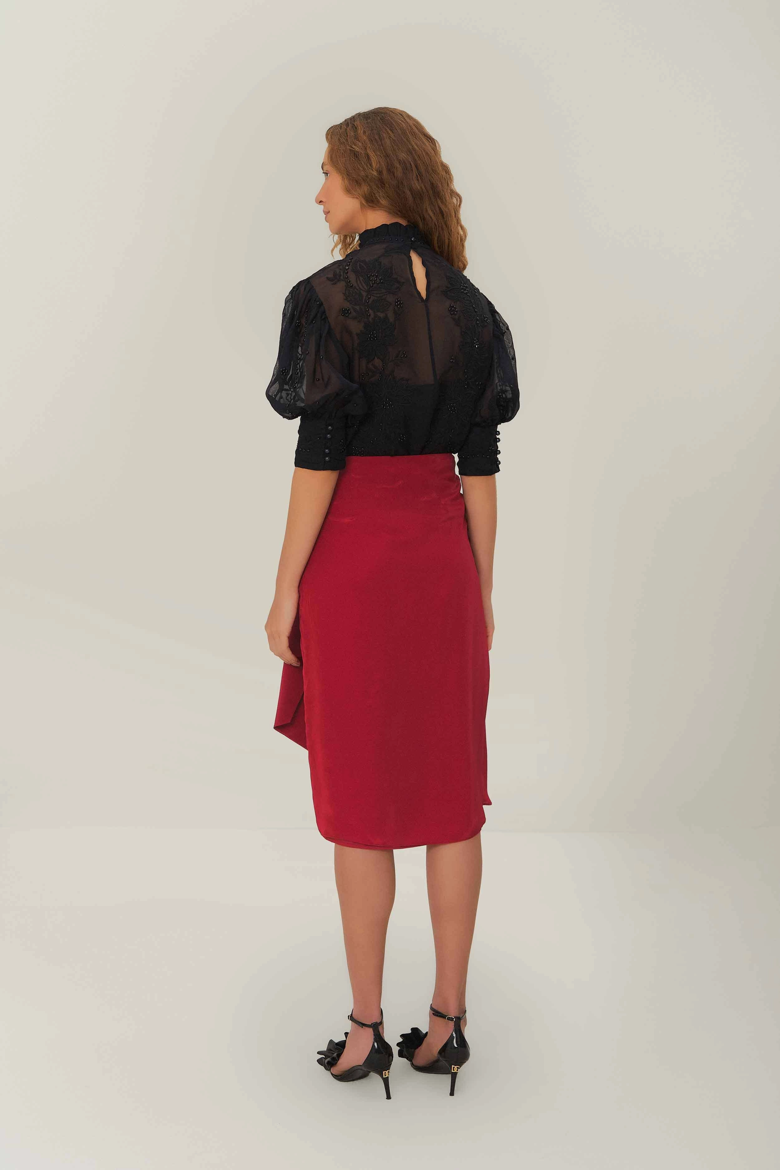 Red Midi Skirt Spring Must Have