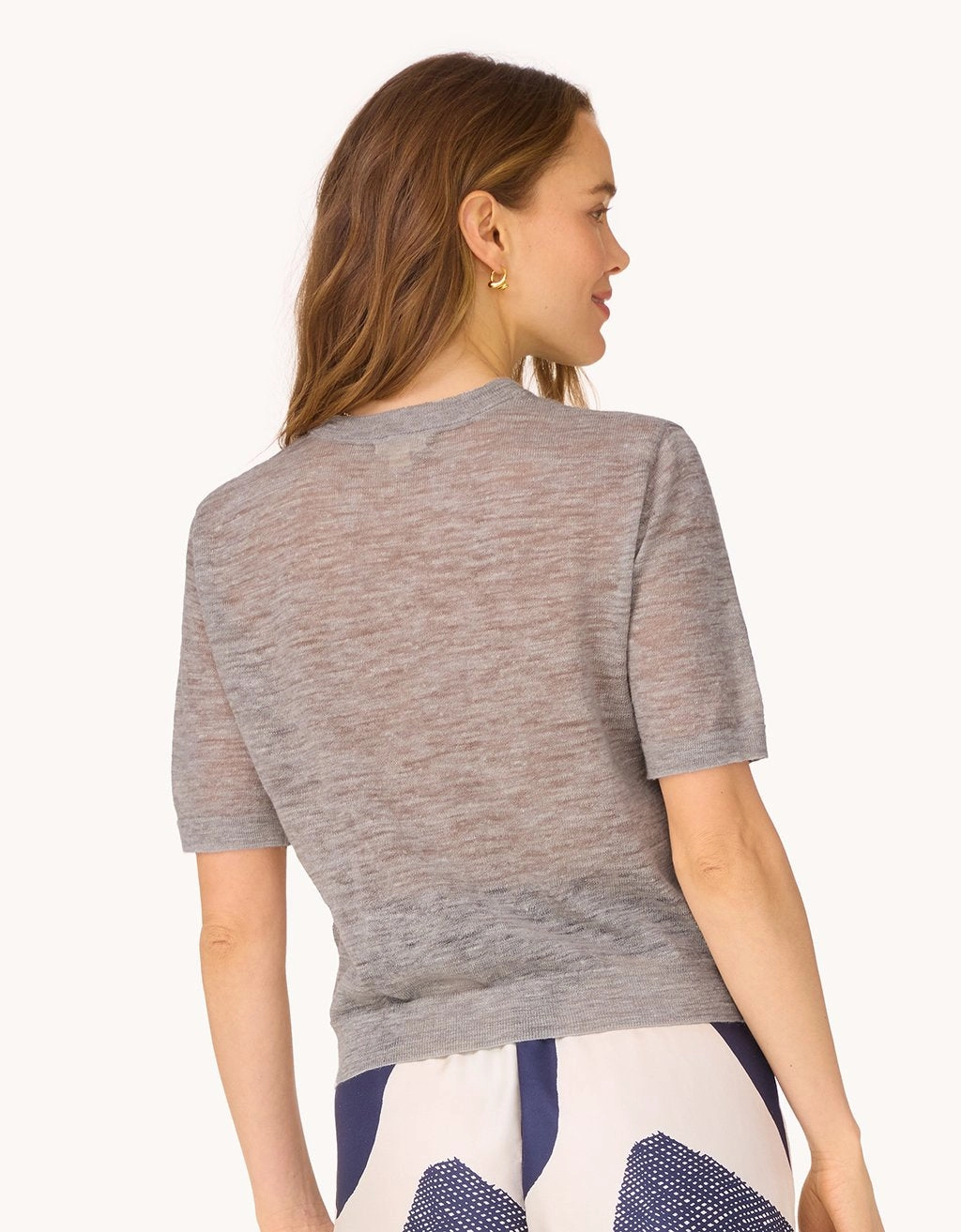 unsubscribed linen blend sweater tee Casual Essentials Colorfast Dye Method