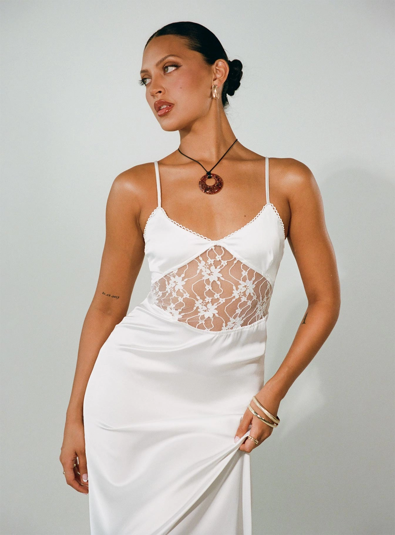 Clean Lines Roselle Maxi Dress White