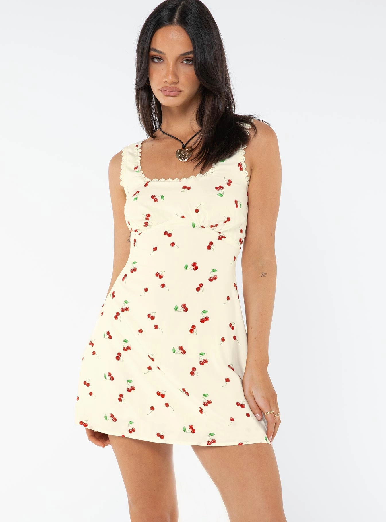 Balanced Shape Coffee Break Dasha Mini Dress Cherry