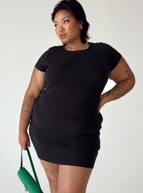Quick Layer Classic Mini Dress Black Curve