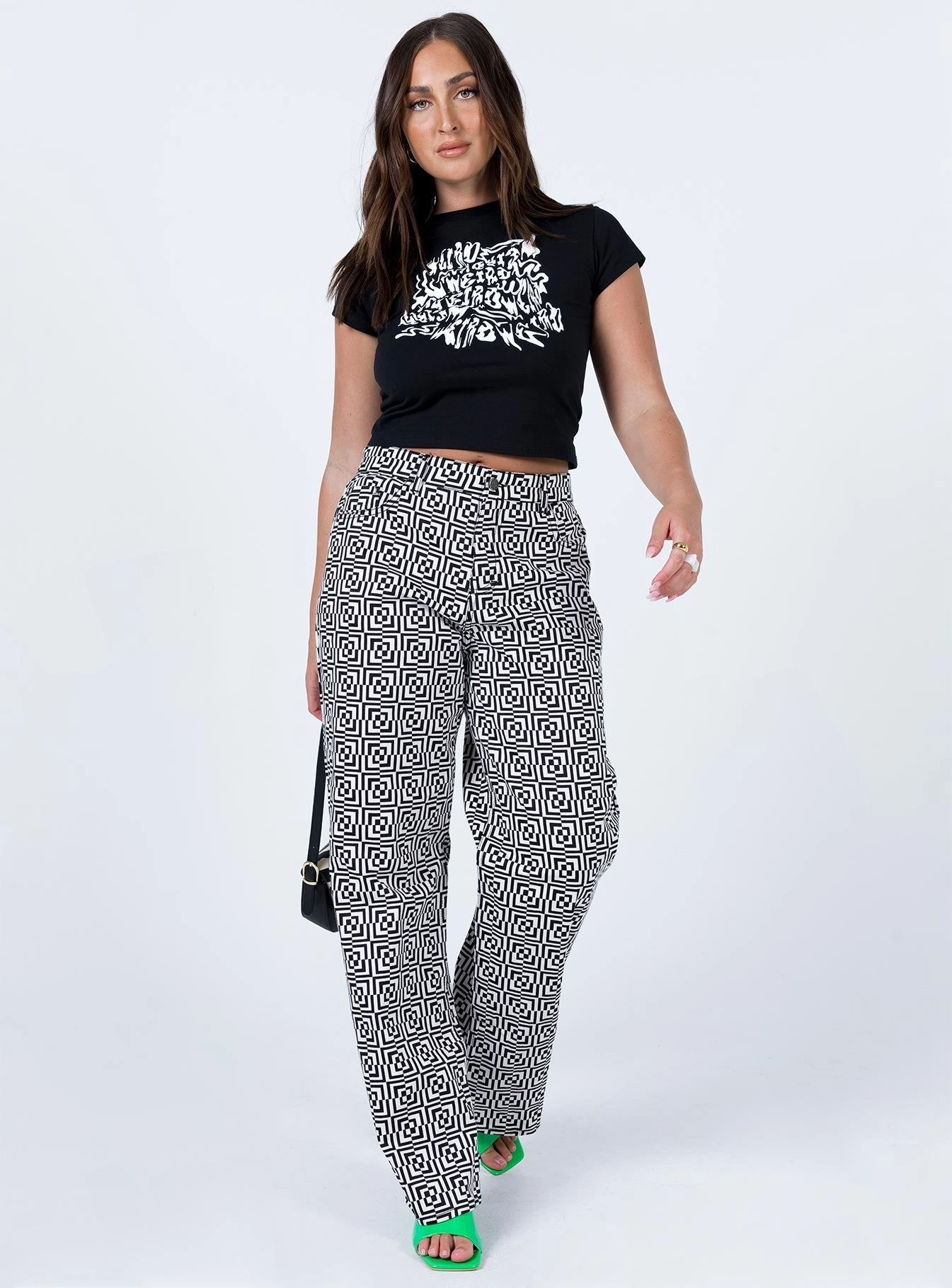 Motel Parallel Jeans Optic Square Black / White Ever Versatile Modern Vibes