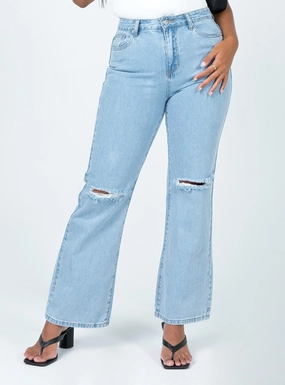 Polished Look Double Layered Knees Clayton Denim Jeans