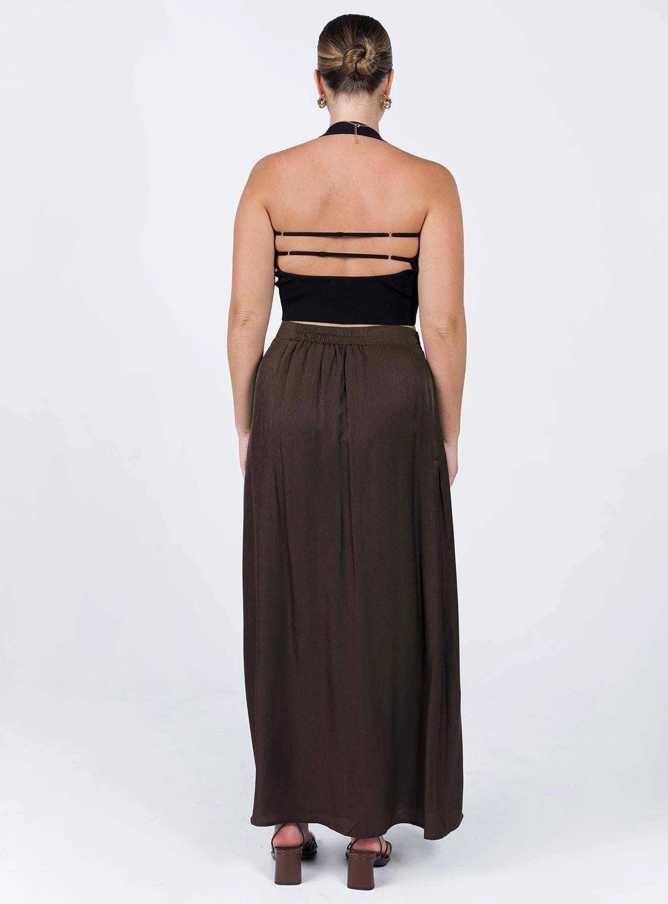 Baldwin Maxi Skirt Brown Daytime Look