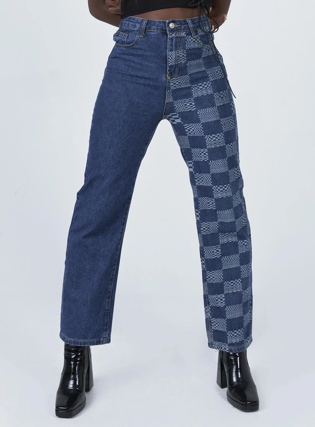 Belt Loop Reinforcement Cher Straight Leg Denim Jeans