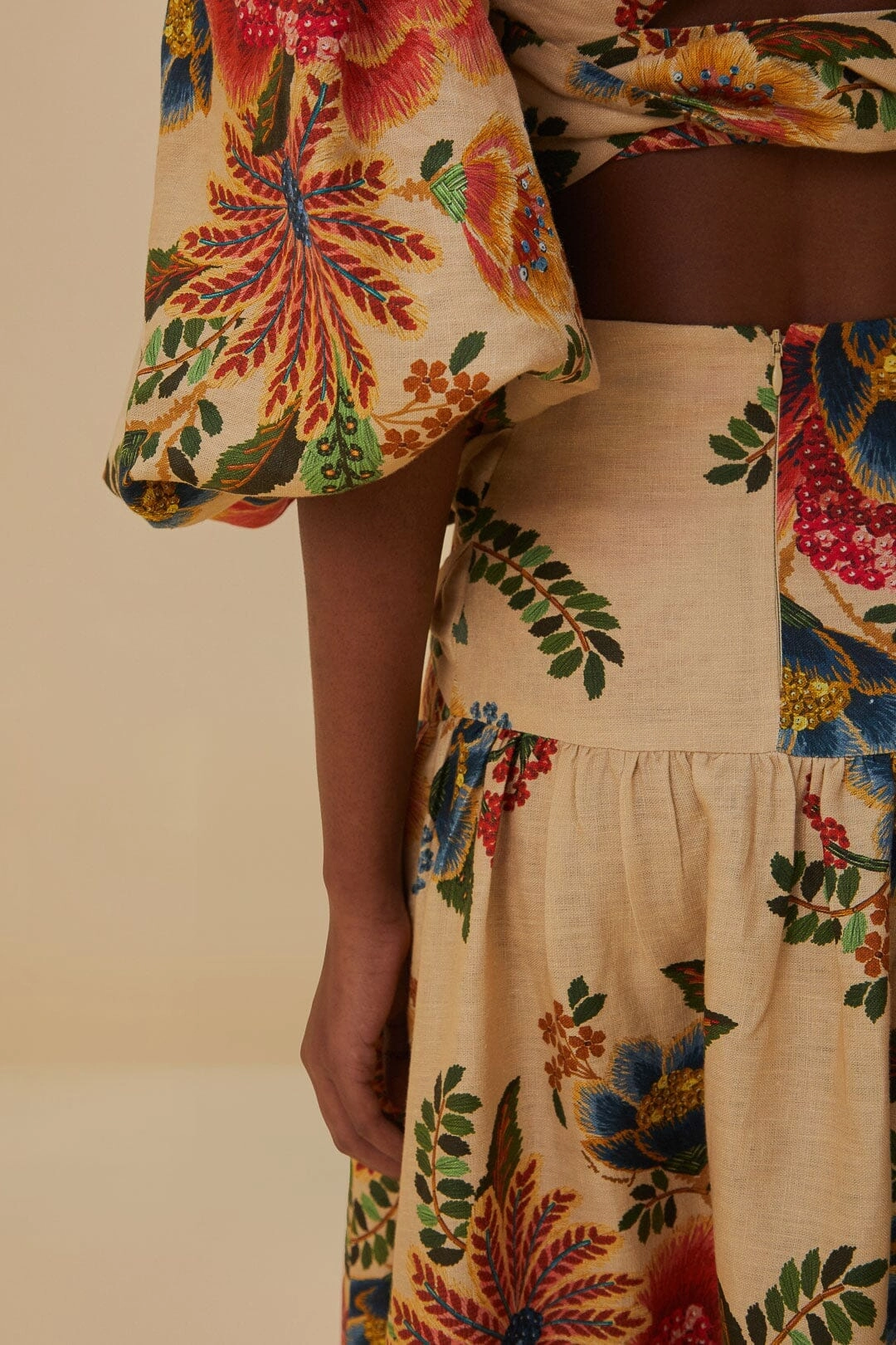 Collector??s Item Elevated Casual Sand Delicate Garden Euroflax? Midi Skirt