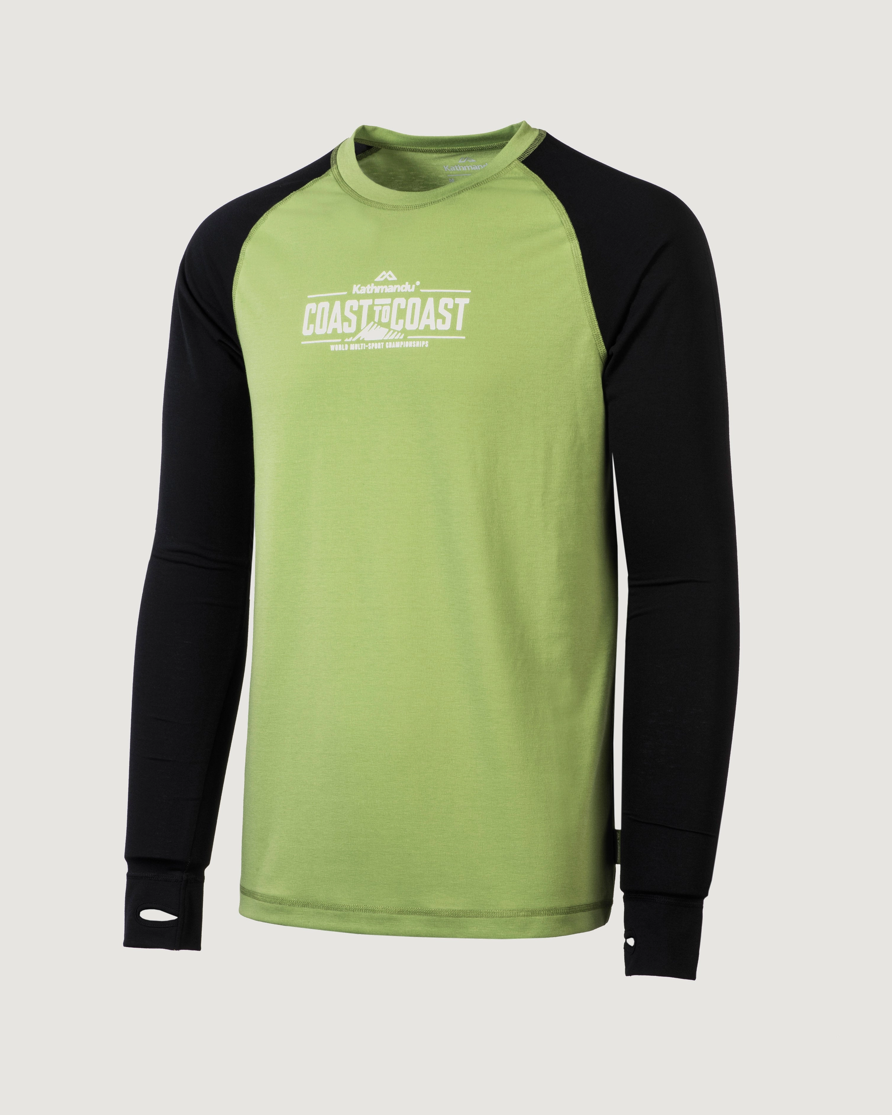 Coast to Coast Standard Ultracore Top - Green/Black Breathable Material Multi Directional Stretch