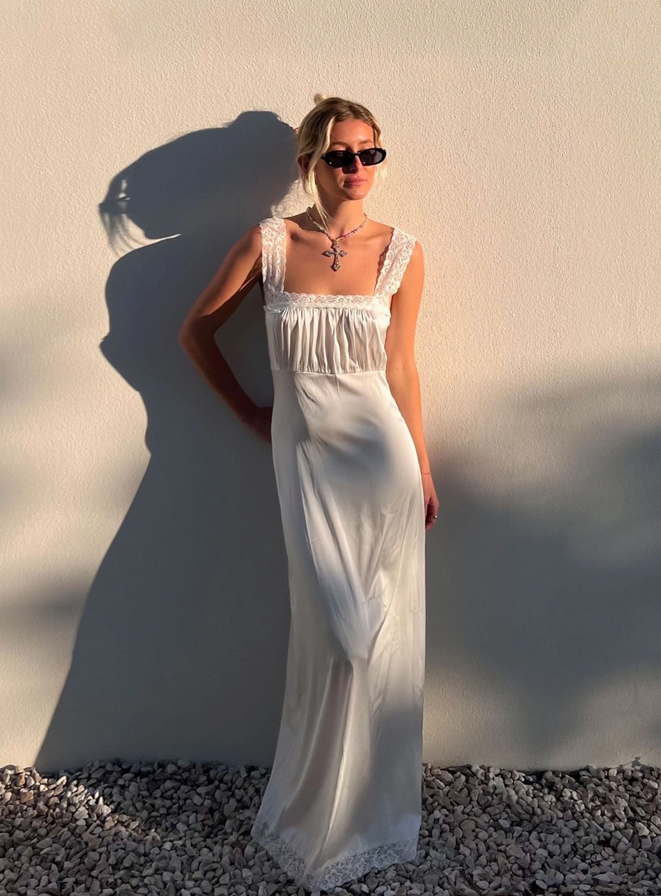 Upgrade-Option Ballerina Vintage Maxi Dress Porcelain