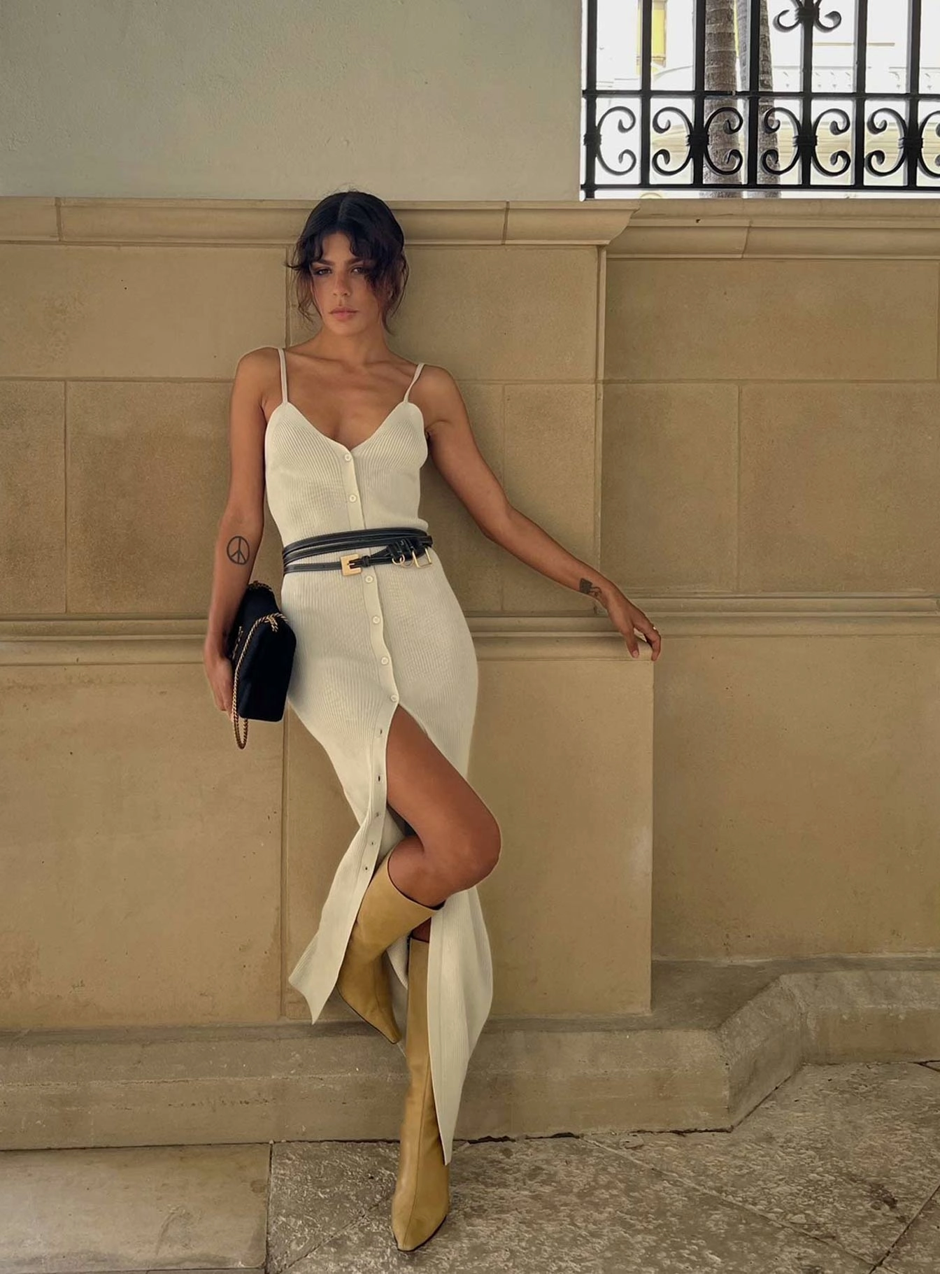 City Casual Lux Look Casa Midi Dress Cream