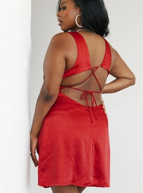 Cobie Mini Dress Red Curve Resort Outfit Comfortable Wear