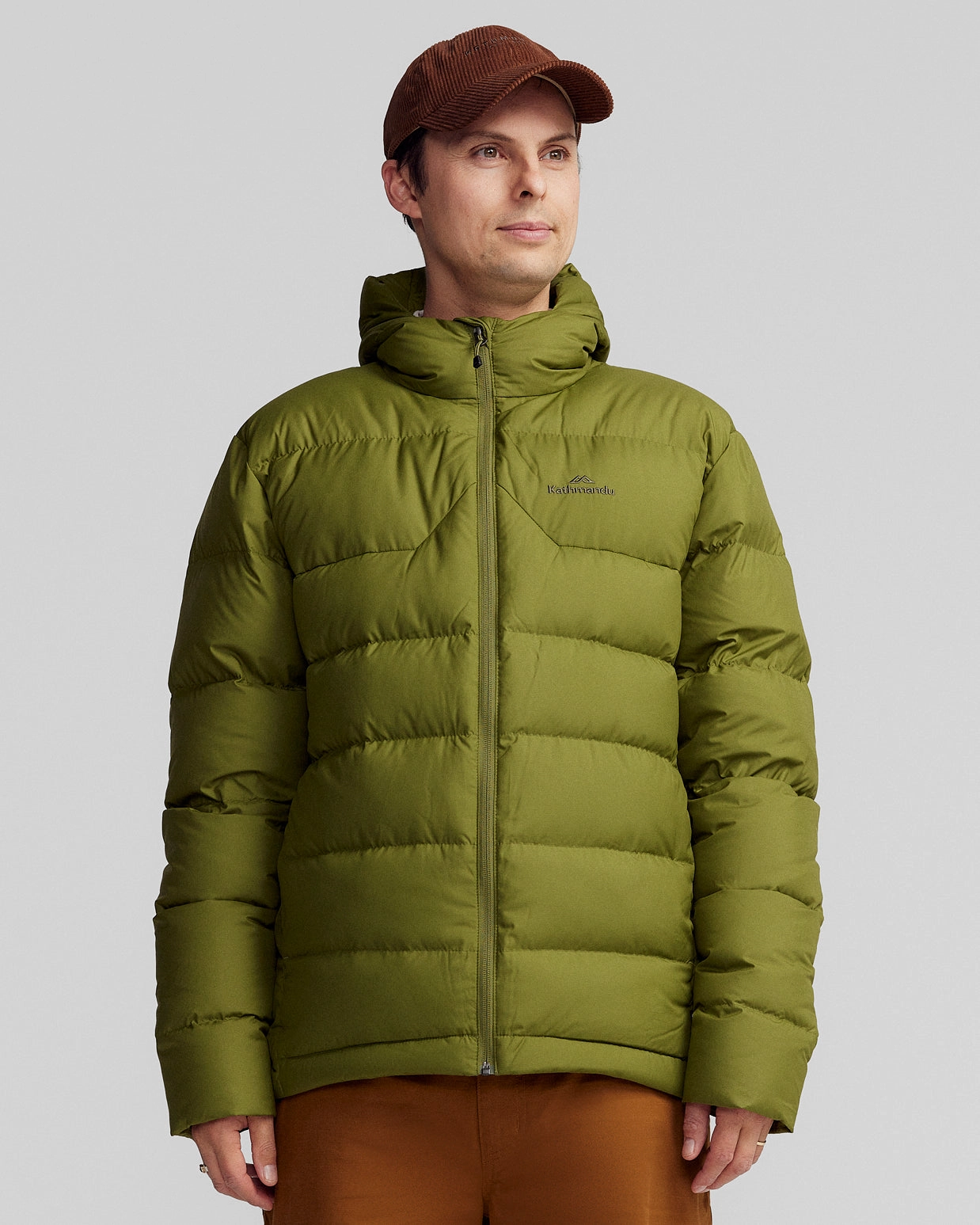 Convertible Style Men's Epiq Hooded Down Jacket - Dark Fern