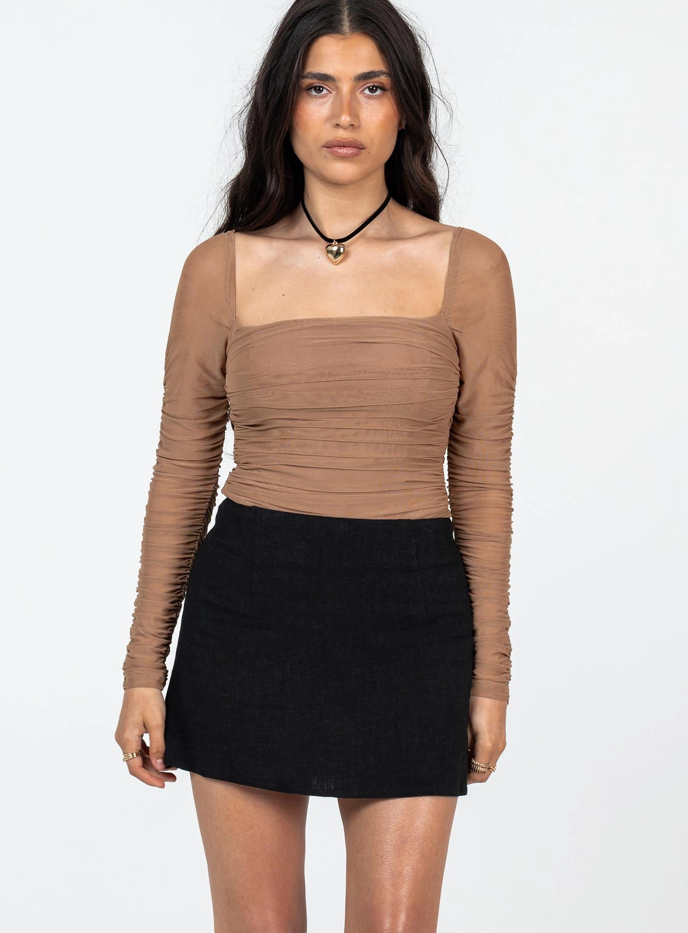 Daily Favorite Selby Mini Skirt Black Petite