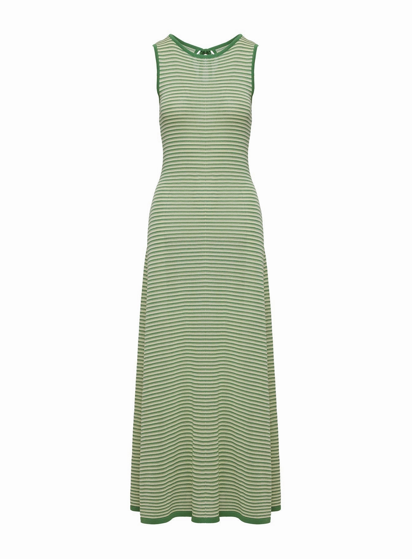 Bow Glow Premium Material Tavison Maxi Dress Green