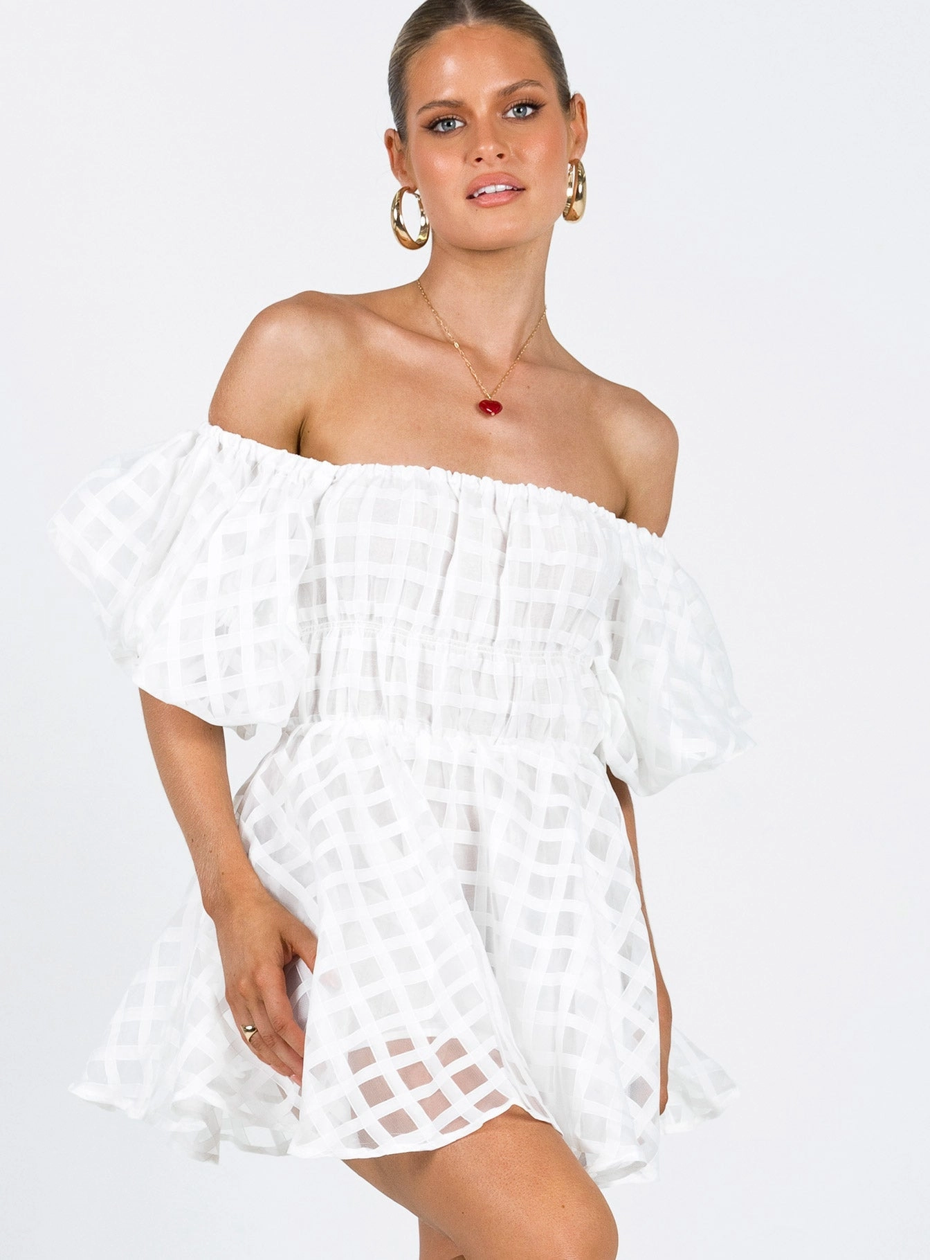 Fall Ready Linen Love Pascali Mini Dress White