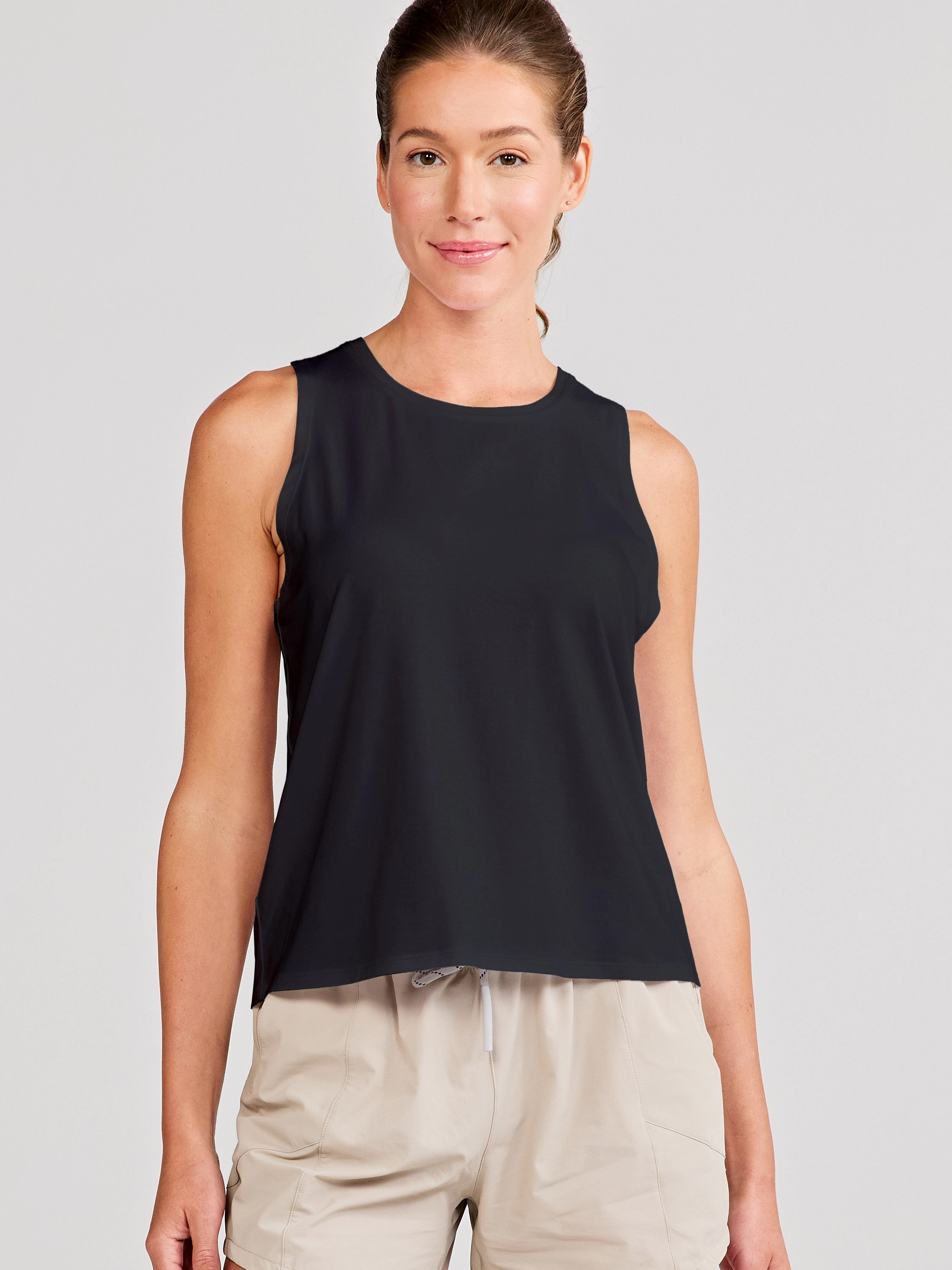 All Day Tank Compression Fit Reinforced Hemline