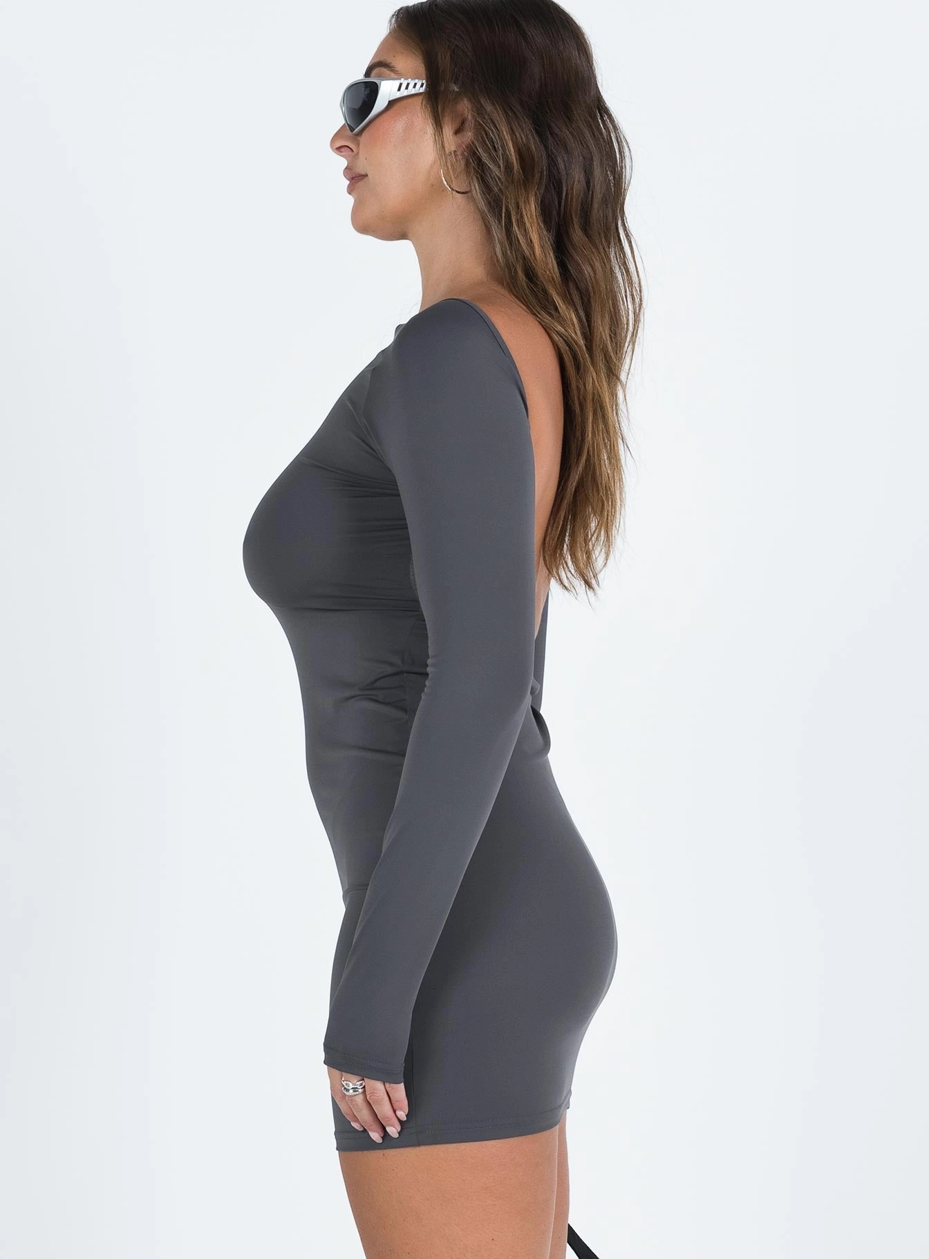 Gatewood Long Sleeve Mini Dress Slate Night Appeal