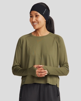 Active Wear Fit simple design Women's SUN-Stopper LT Long Sleeve Top - Light Moss