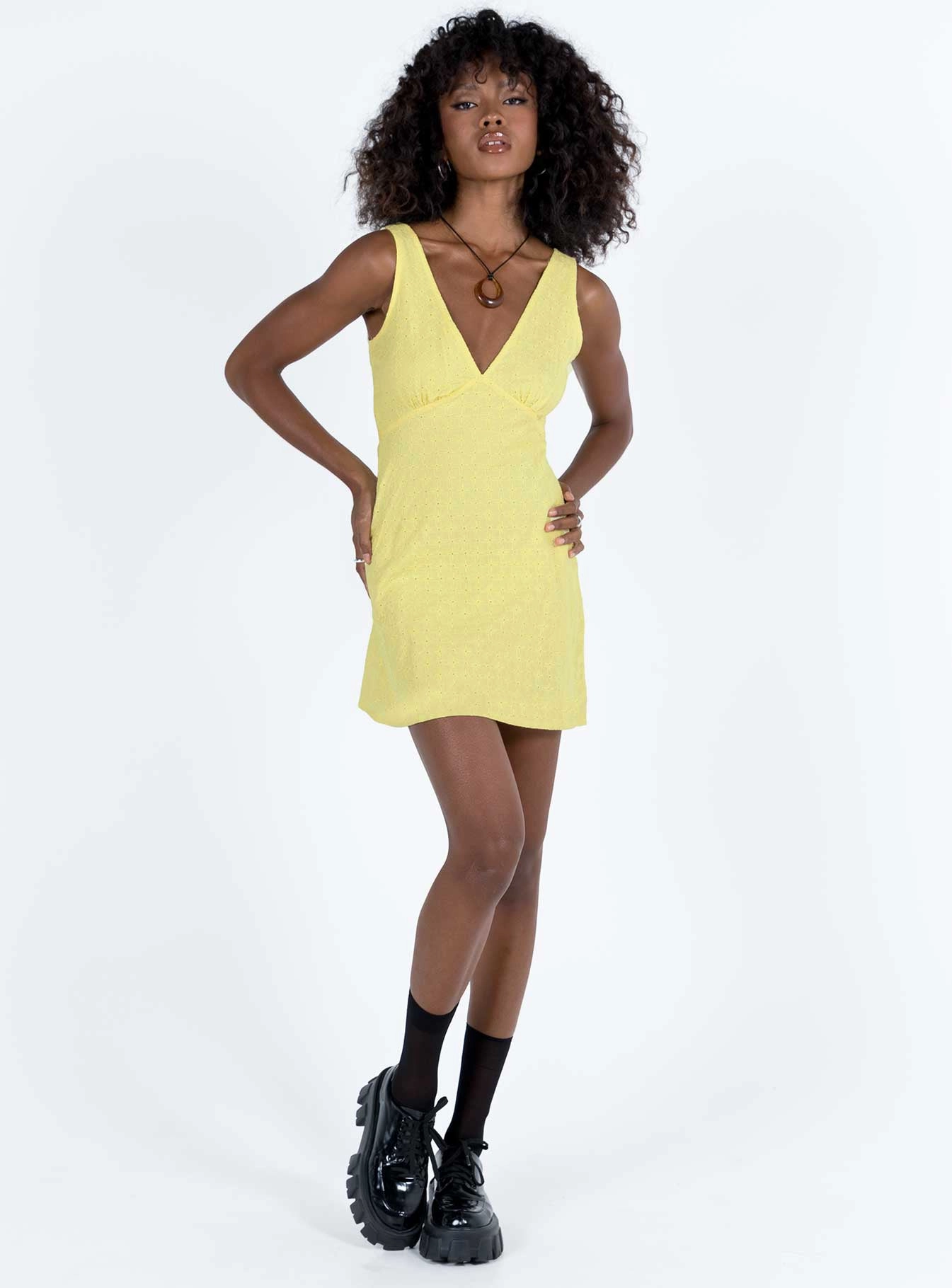 Versatile Comfort Wear Long Lines Nellie Mini Dress Yellow
