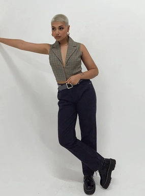 Deluxe Low Waist Jeans Black Unisex Friendly