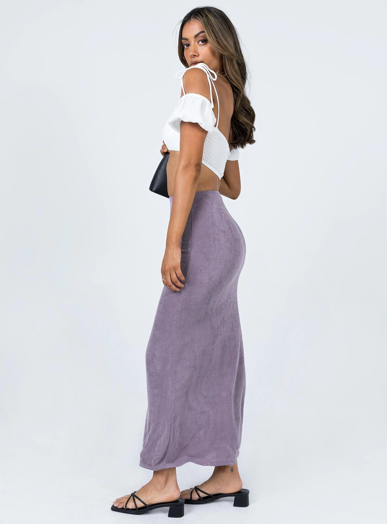 Harriette Maxi Skirt Purple Relaxed Mood All Day