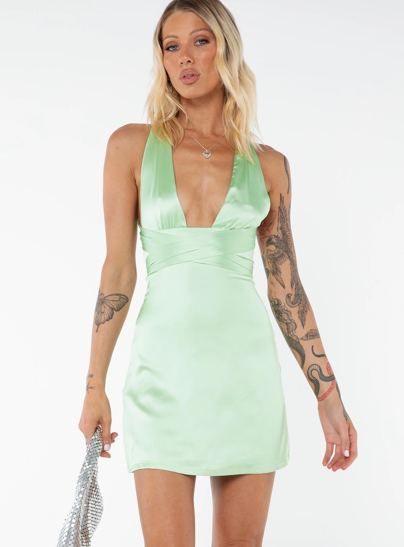 Katina Mini Dress Green Tall Fashionable appearance Sophisticated cocktail dress