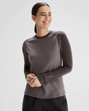Women's K-Merino 250 Long Sleeve Top  - Light Quartz/Dark Quartz Breathable Material