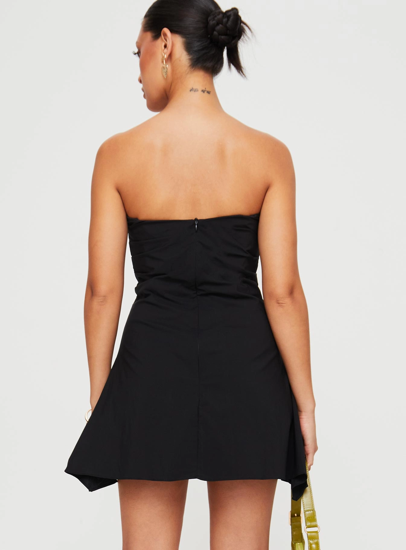 Bradwell Strapless Mini Dress Black Petite Subtle Edge