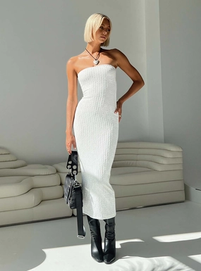 Anti-Static-Finish Seasonal Essential Lasance Maxi Dress White