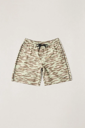 Leo Camo Beach Short Sage Camouflage Pattern