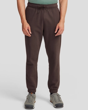 Men's Peak Badge Brushed Joggers - Cold Brew Flexible Knee Panels