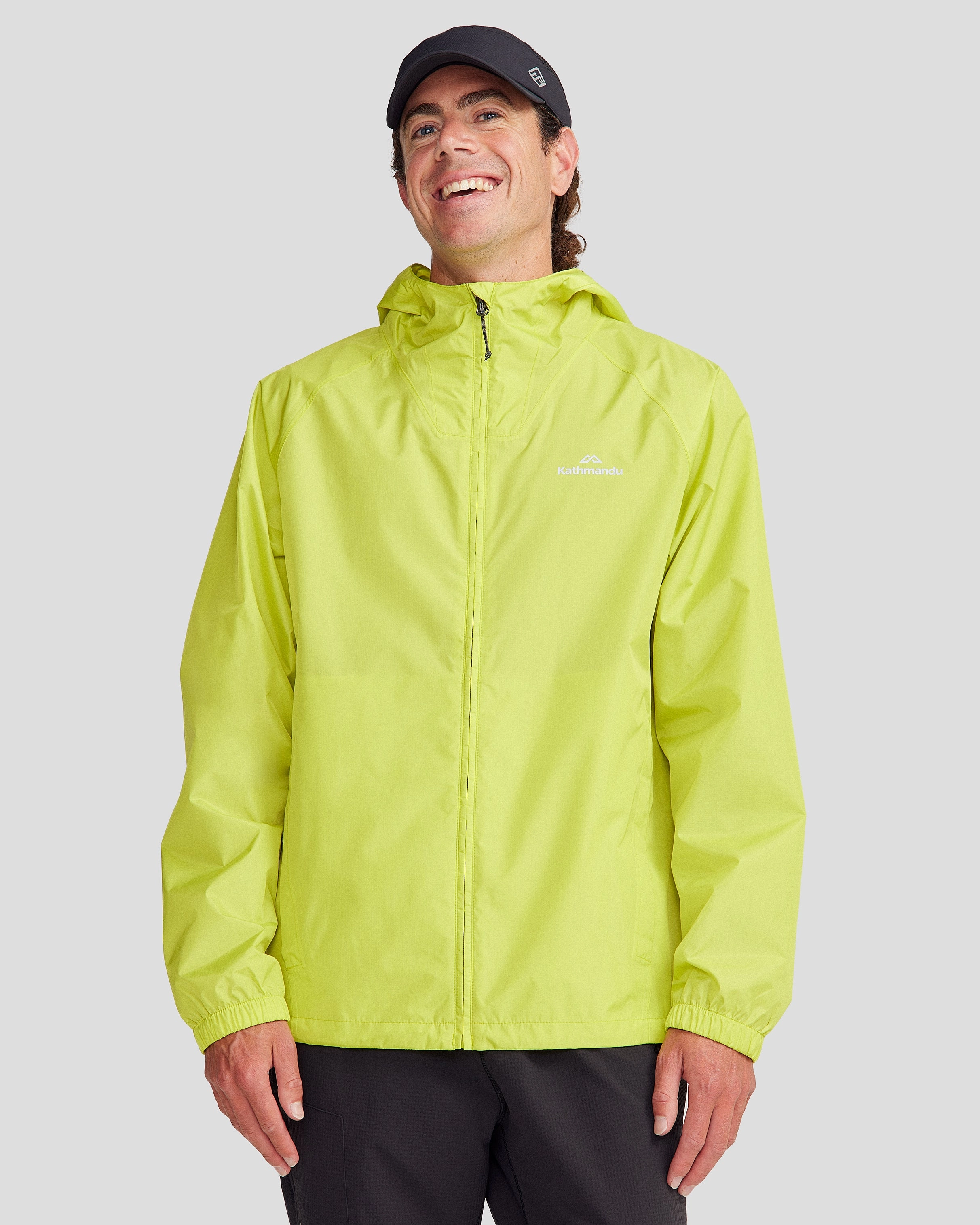 Daily Commute Wear Pocket-it 2L Men's Rain Jacket v4 - Bright Moss