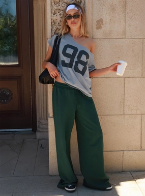 Fashion Forward All Day Straight Leg Sweatpants Green