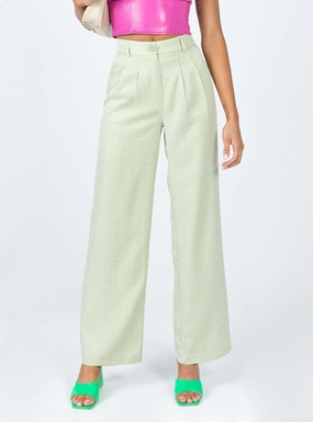 Everyday Must-have Flexible Comfort Archer Pants Green Check