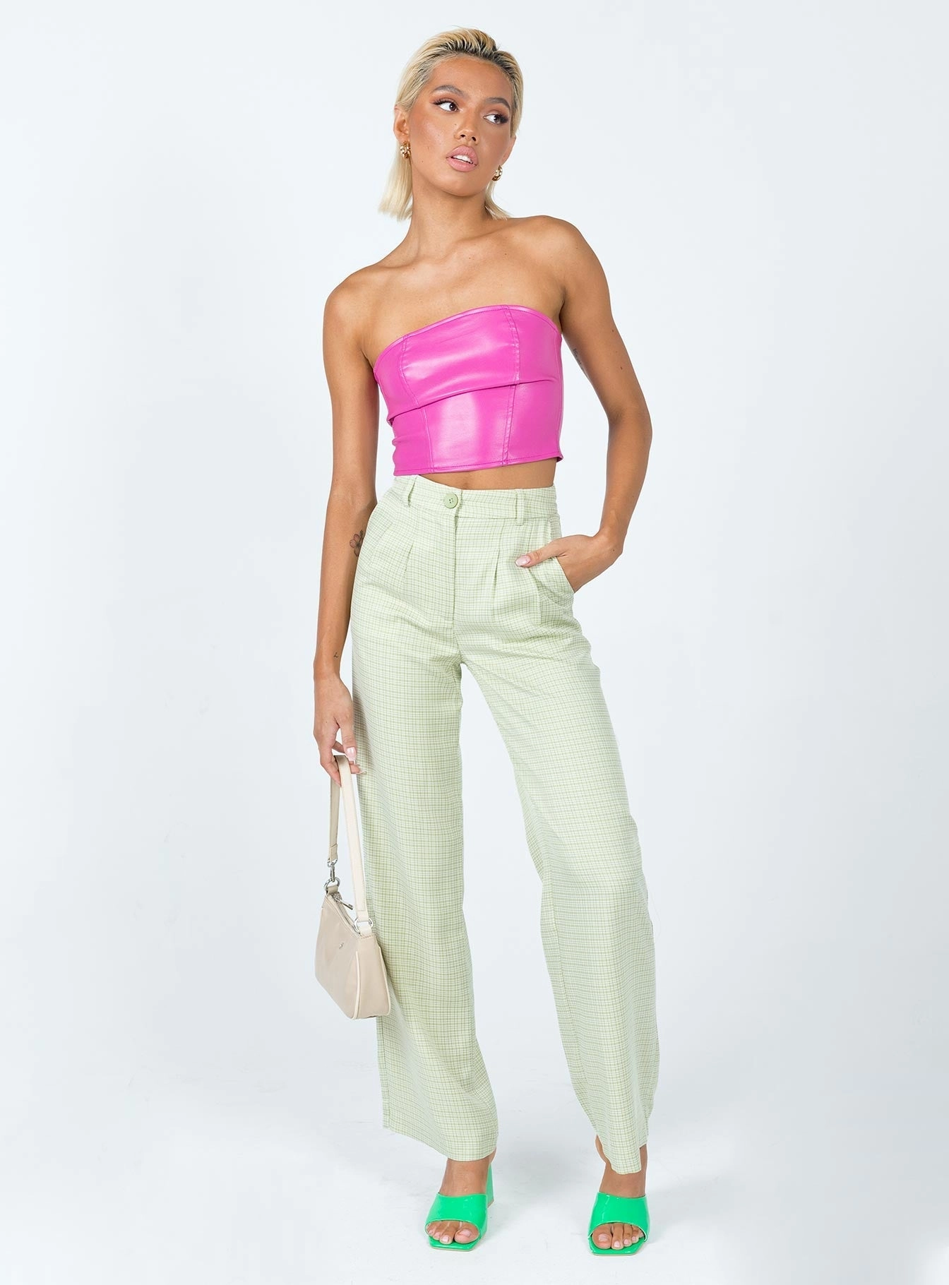 Archer Pants Green Check Core Basic