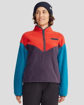 Women's Trailhead Fleece Heritage Pullover - Classic Red/Orbit Performance Layer Fit Perfect Design Fit