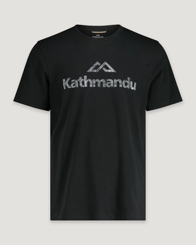 Kathmandu Logo Women's Short Sleeve T-shirt - Black Stingray Heathered Texture