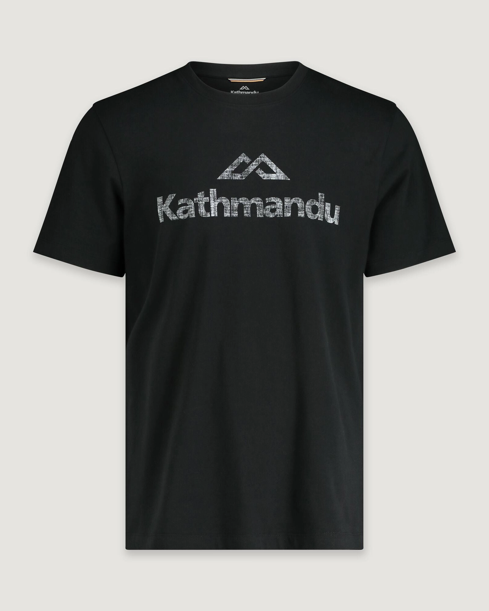 No Shrink Fabric Kathmandu Logo Women's Short Sleeve T-shirt - Black Stingray