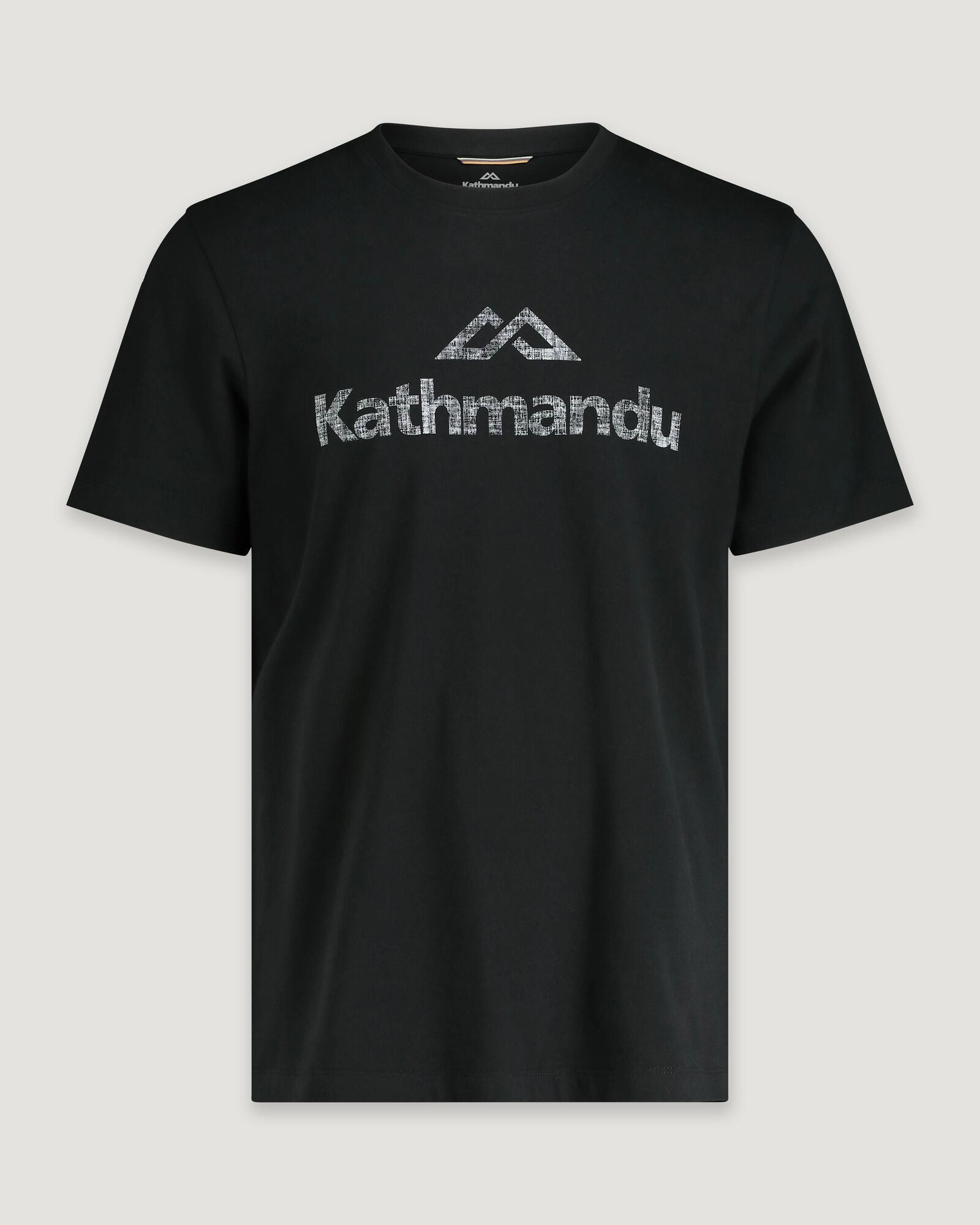 Trendy Comfort Fit Friction Free Inner Lining Kathmandu Logo Women's Short Sleeve T-shirt - Black Stingray