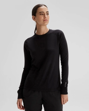 Winter Look Active Stretch Fit Women's K-Merino 250 Long Sleeve Top  - Black Stingray