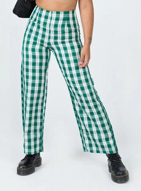 Euros Pants Green Tartan All weather Functional Ease