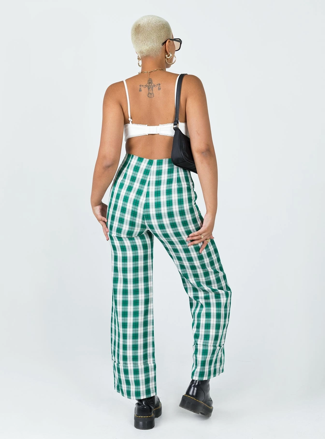 Durable Hemming Euros Pants Green Tartan