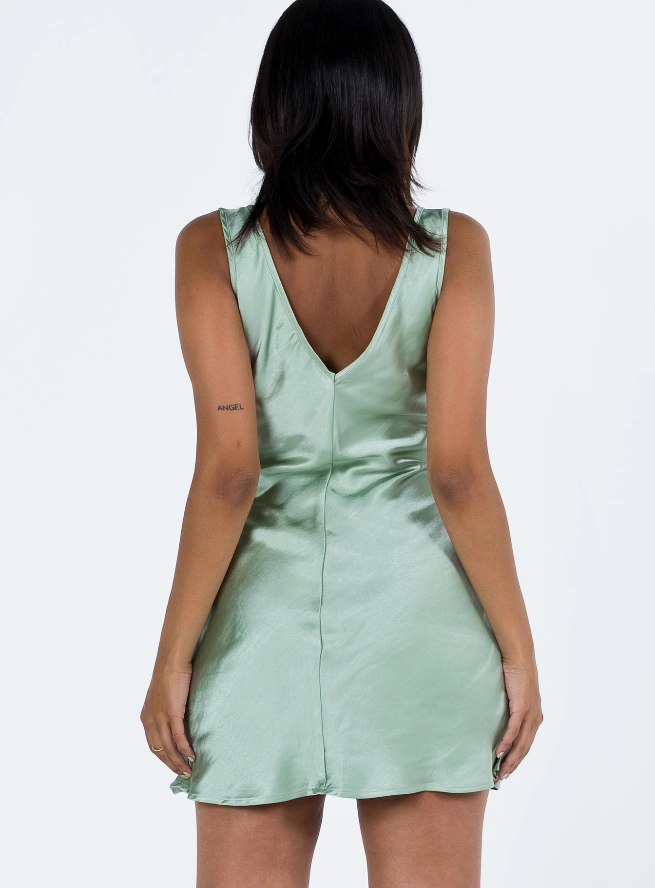 Conlan Mini Dress Sage Silky Shine