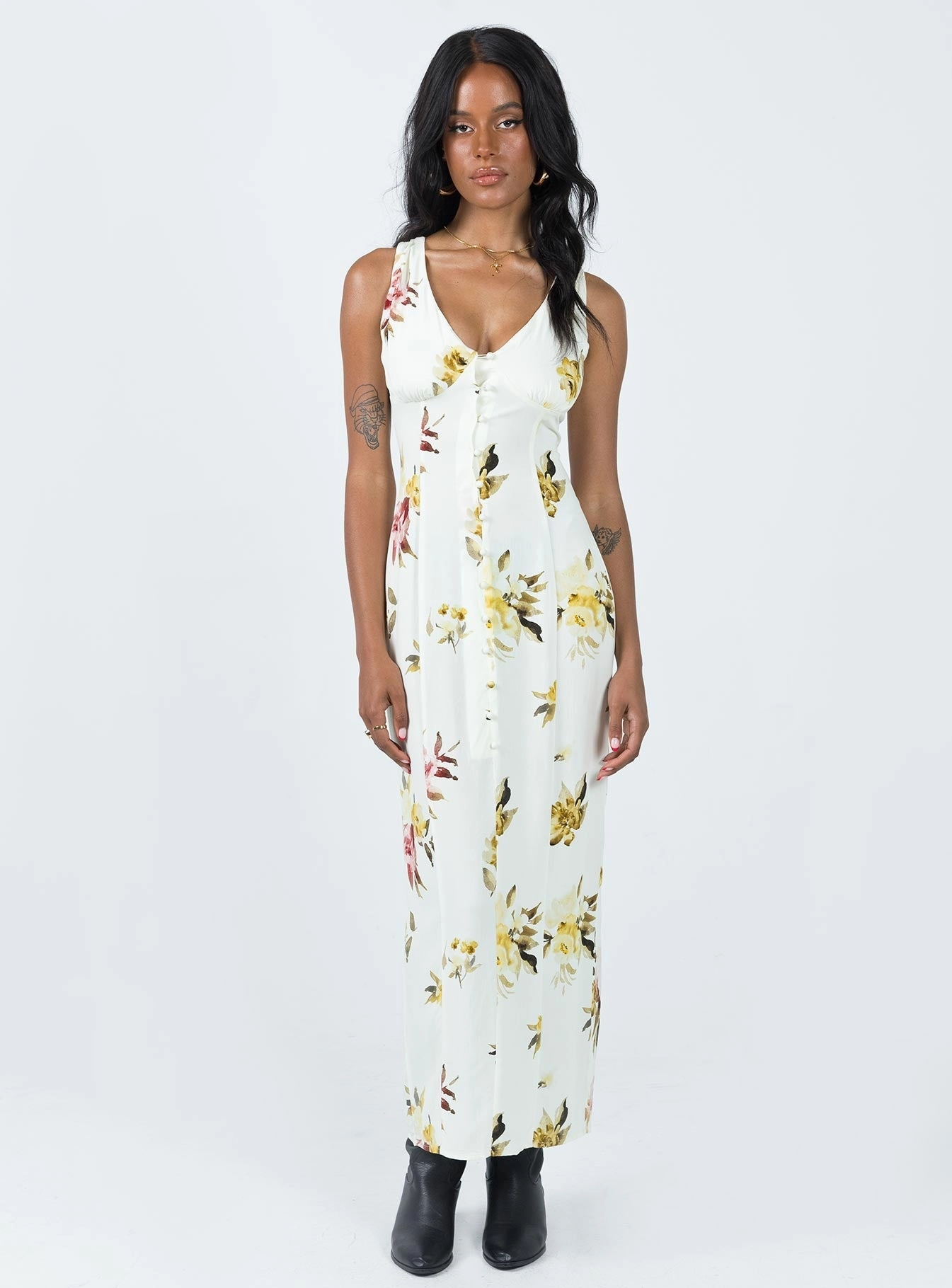 Everyday Movement Malibu Maxi Dress Cream Multi